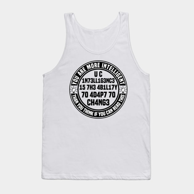 Test Your IQ With My Teeshirt Tank Top by FirstTees